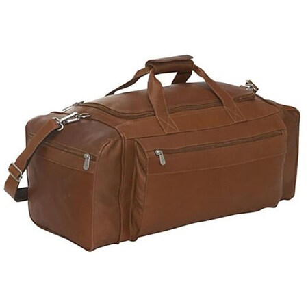 Piel Leather Piel Leather 7708 Large Duffel Bag - Saddle 7708